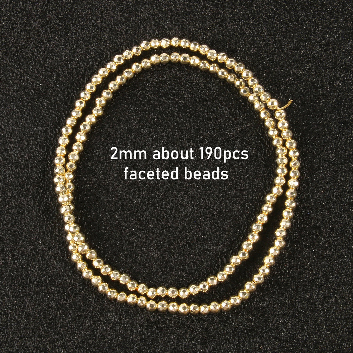 Stone Beads Gold-Tone Hematite-Style Mixed Shapes for DIY Jewelry Making