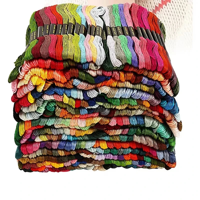 Embroidery Floss, Mixed Colors for Cross-Stitch, Sewing & Bracelet Crafts