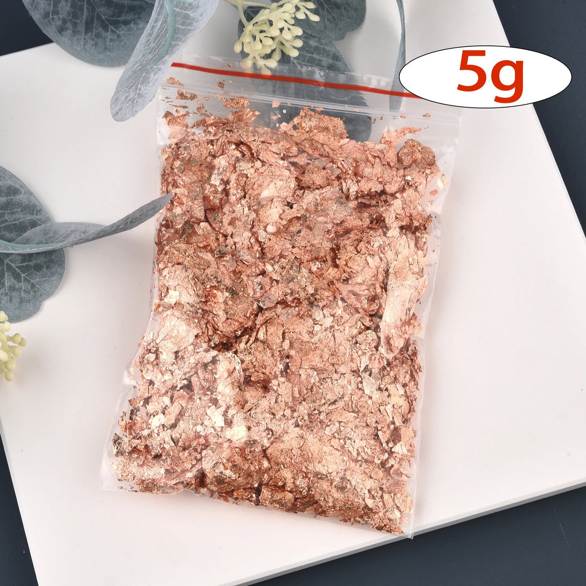 Imitation Gold & Silver Foil Flakes for Candles, Resin & Nail Art — 5 Colors