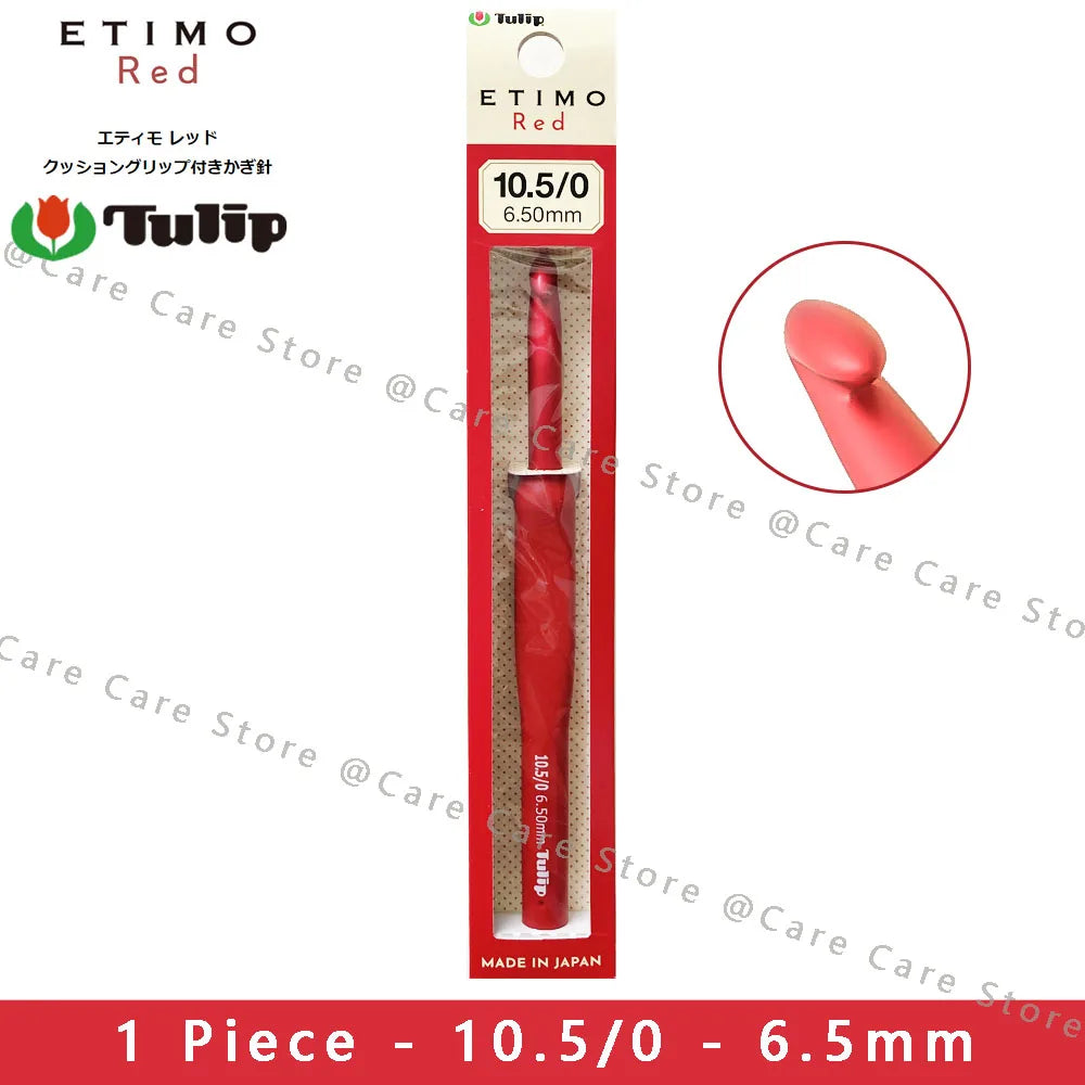 Crochet Hook, Tulip Etimo Red for Handmade Yarn & Needlework Projects