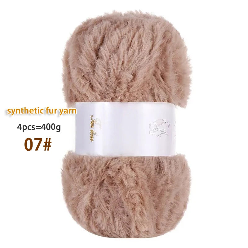 Yarn, Wide Faux Fur for Handmade Coats, Scarves, Hats & Crochet Shoes