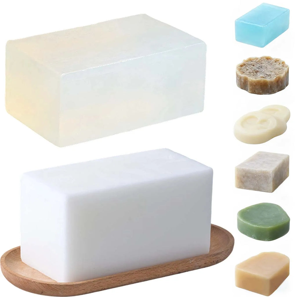1000g Clear White Soap Base DIY Handmade Aromatherapy Soap Raw Material Glycerin for Bath Foaming Butter Craft Making Supplies