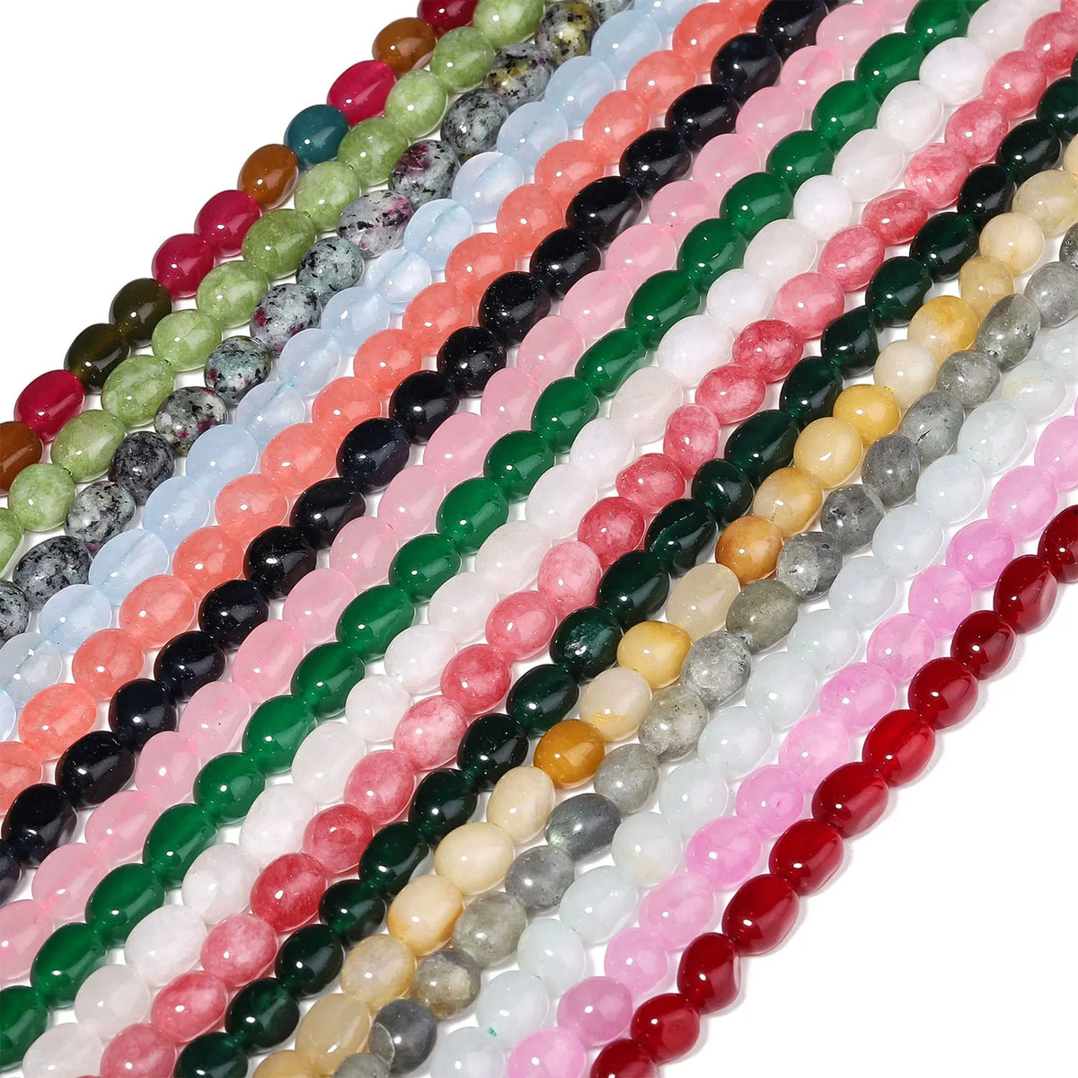 Stone Beads Irregular Chalcedony-Style Spacers for DIY Jewelry Making