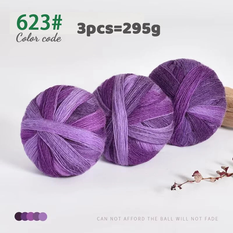 Yarn, Rainbow Gradient for Handmade Shawls, Sweaters, Hats & Knitwear