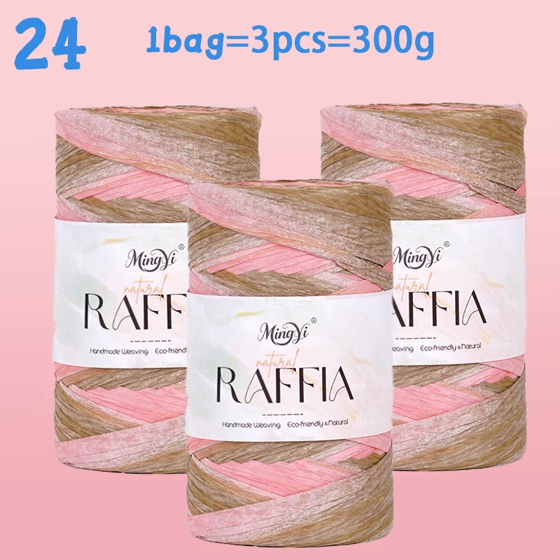 Yarn, Raffia-Style for Handmade Hats, Bags, Floor Mats & Storage Crafts