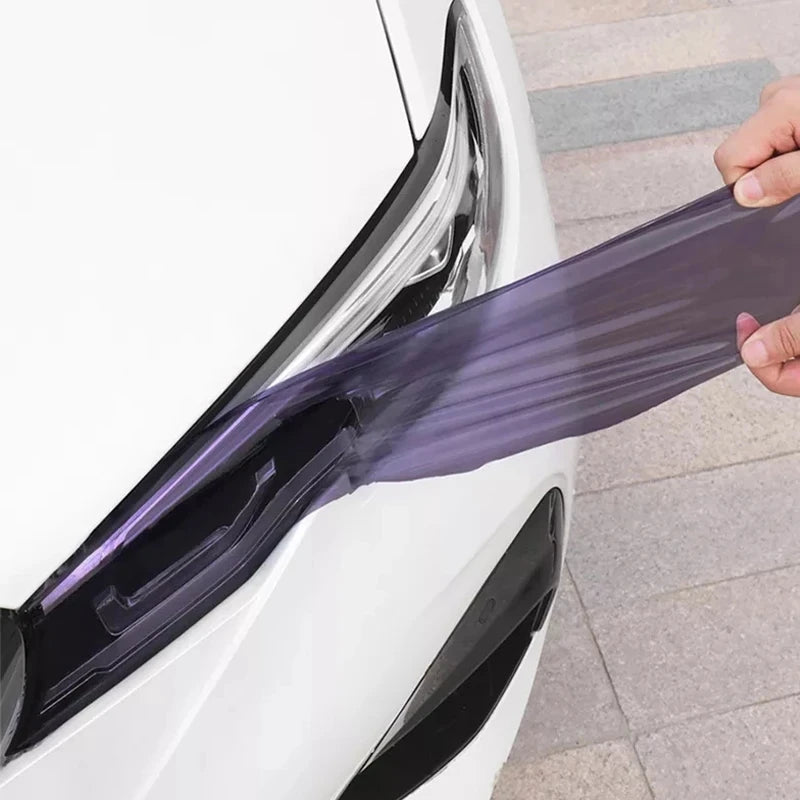 Headlight Tint Film Photochromic TPU Purple & Black 12in Wide 5 Lengths