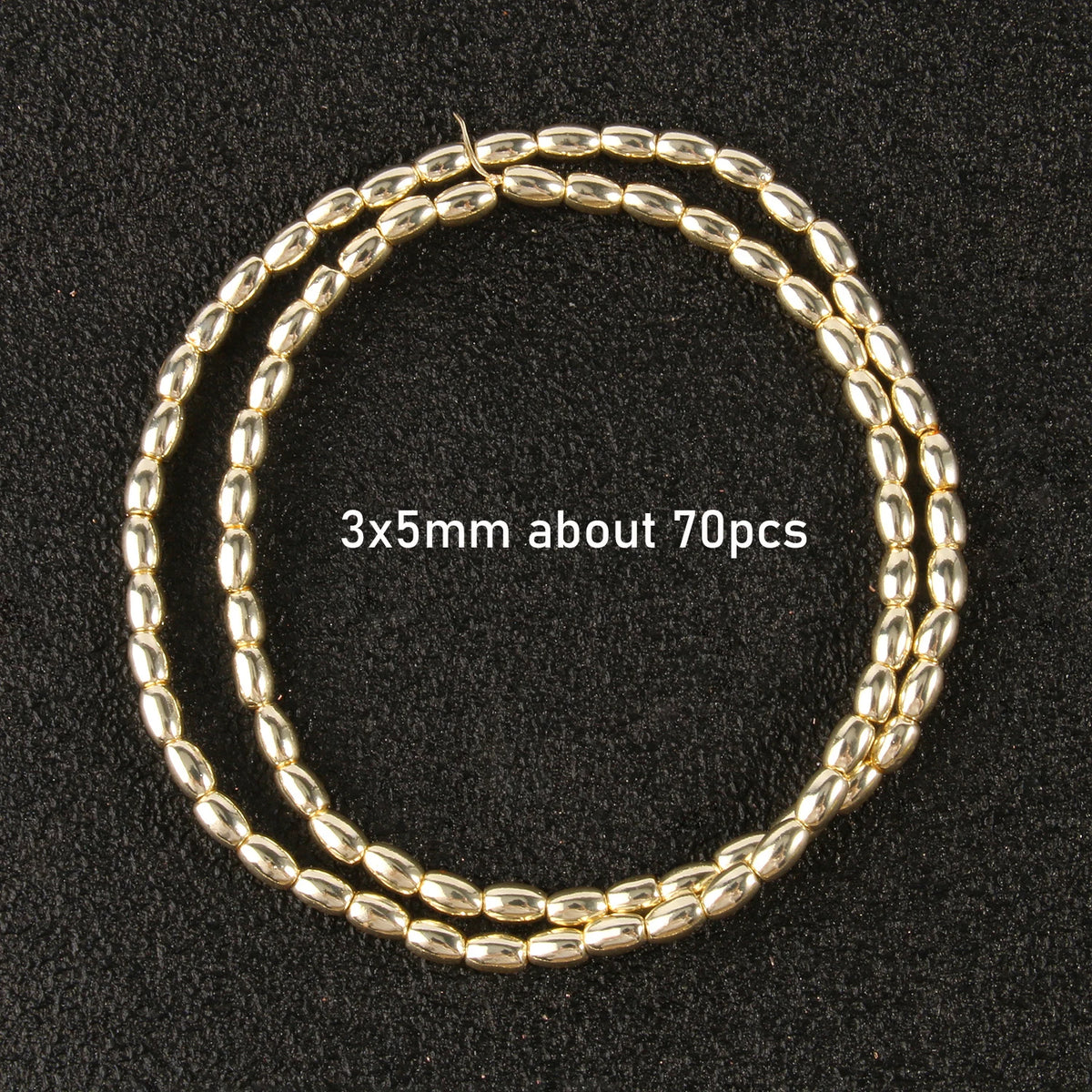 Stone Beads Gold-Tone Hematite-Style Mixed Shapes for DIY Jewelry Making