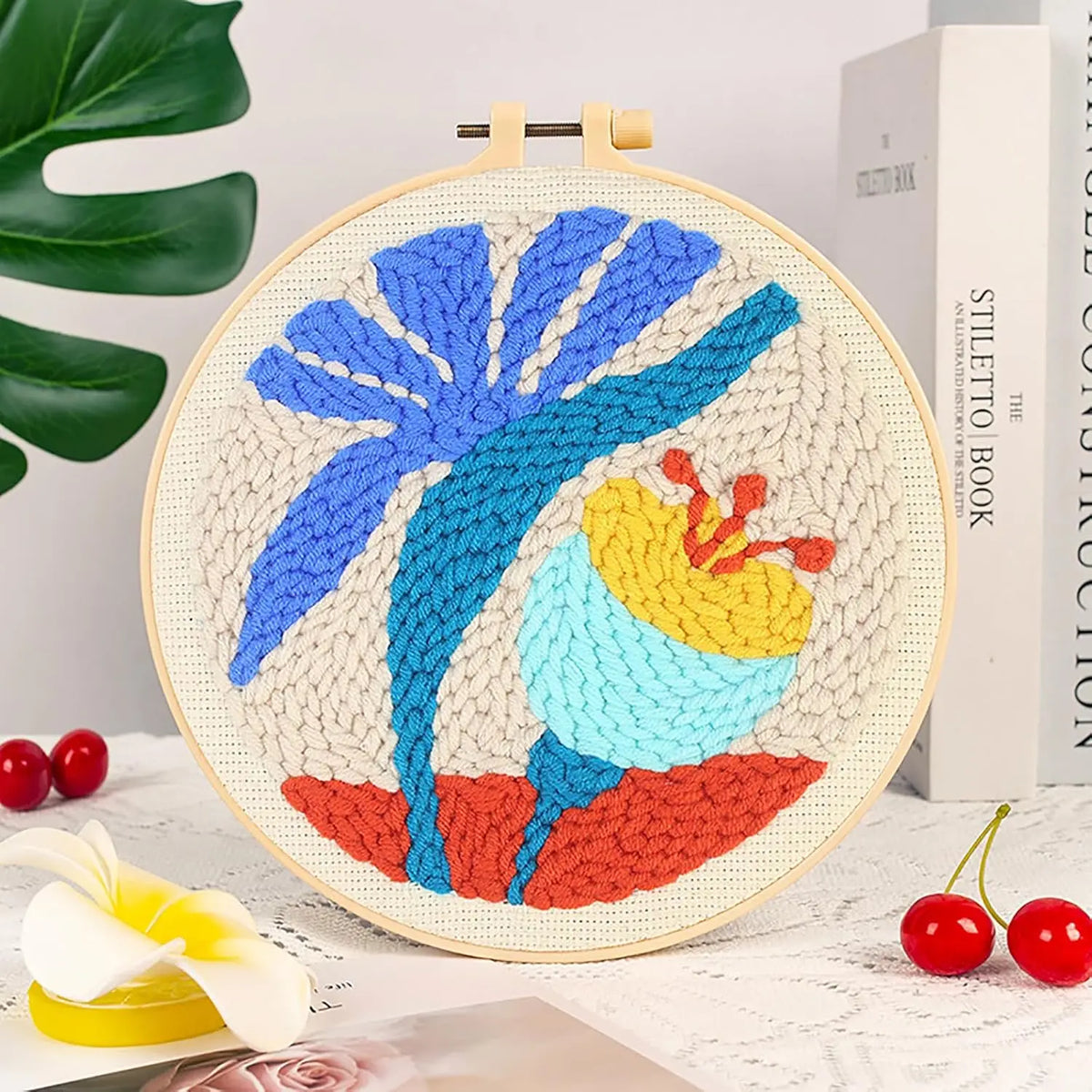 Punch Needle Kit, Flower Designs for Beginner Embroidery & Yarn Painting