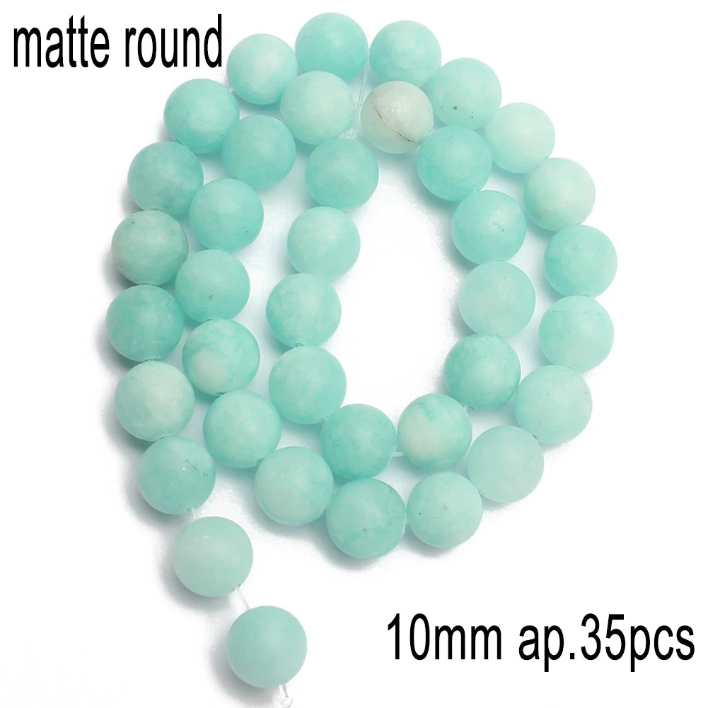 Stone Beads Amazonite-Style Faceted Mixed Shapes for DIY Jewelry Making