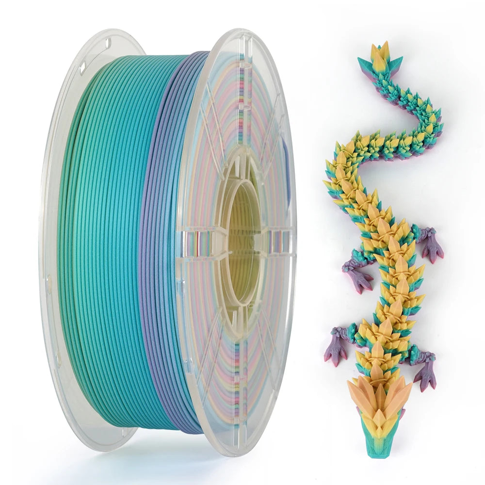 3D Printer Filament Silk Rainbow PLA 1.75mm 4 Special Colors KINGROON