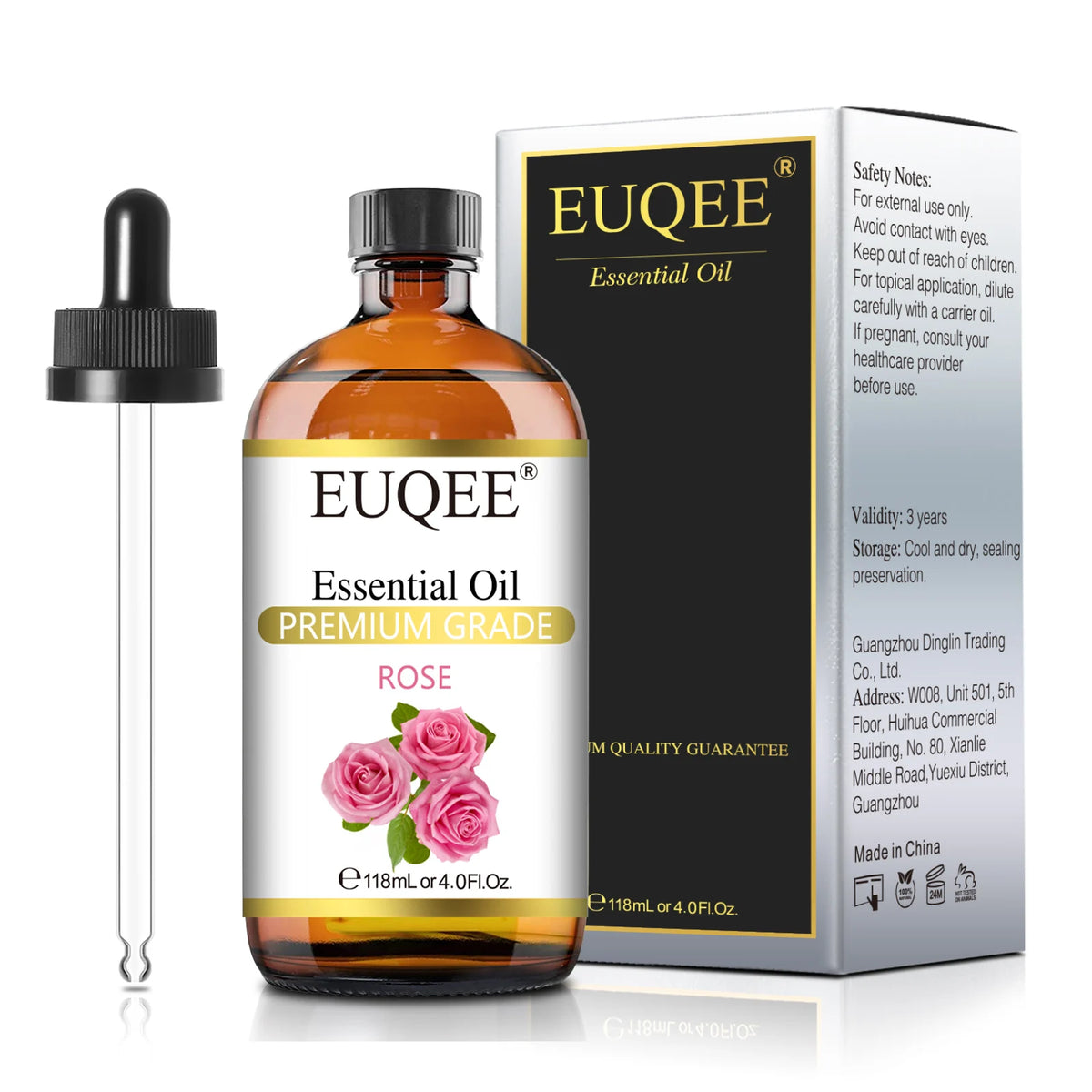 EUQEE Pure Essential Oil 118ml Premium Grade Glass Dropper Diffuser Candle 22 Scents