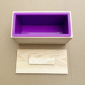 Rectangle Wooden Box Soap Mold Kits 600ml Silicone Soap Mold Flexible Rectangular Loaf Mold DIY Heart Moon Tube Soap Making Tool