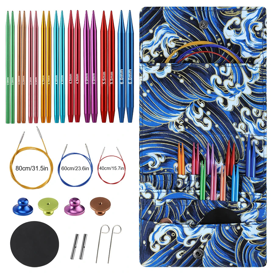 Crochet Hook Set with Storage Bag for Beginner Needlecraft Projects