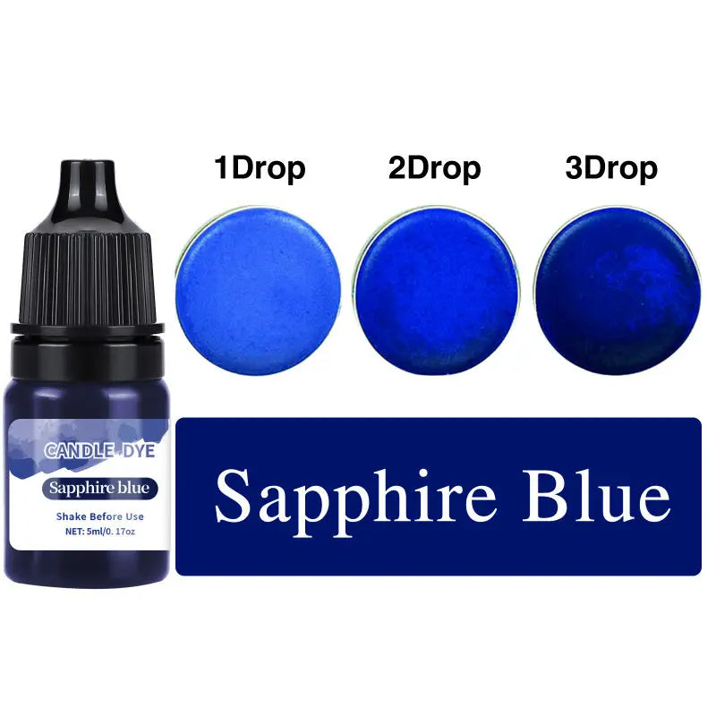 Liquid Candle & Soap Colorant 5ml — 20 Colors for Soy, Beeswax & Paraffin