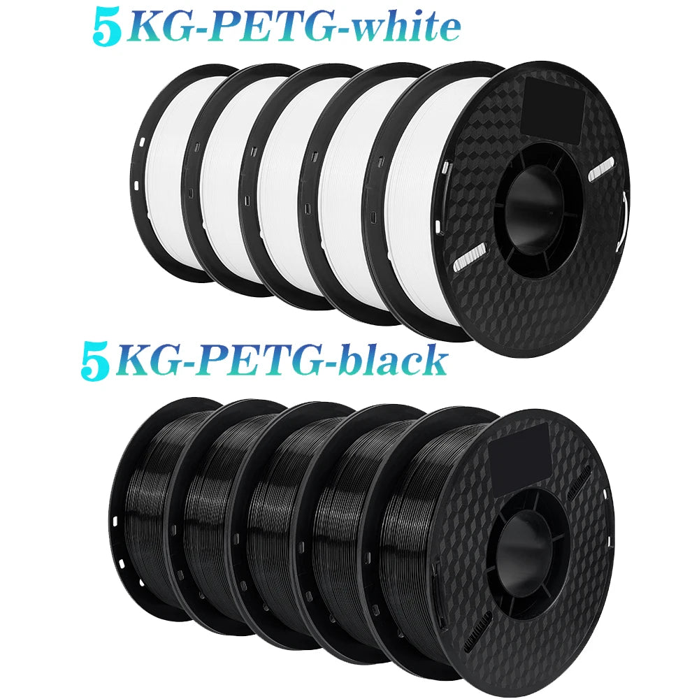 3D Printer Filament PLA & PETG 10KG 10 Rolls 1.75mm 26 Colors KINGROON