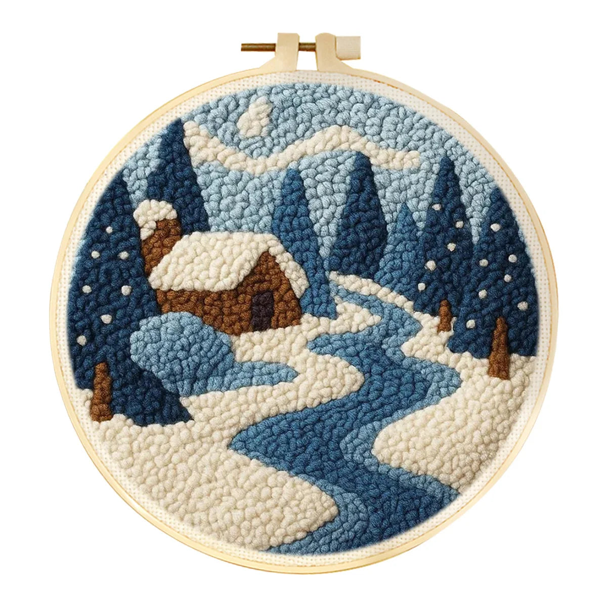 Punch Needle Kit, Cozy Winter Designs for Beginner Embroidery & Home Decor