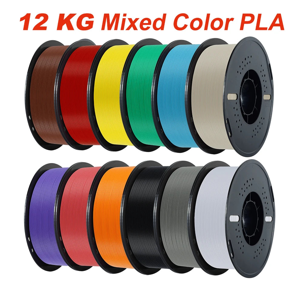 KINGROON 10KG/22LBS Multicolor PLA Filament 1KG/Roll 1.75mm For 3D Printer Material for 3D Printing 3D Printer Filament Free Shipping