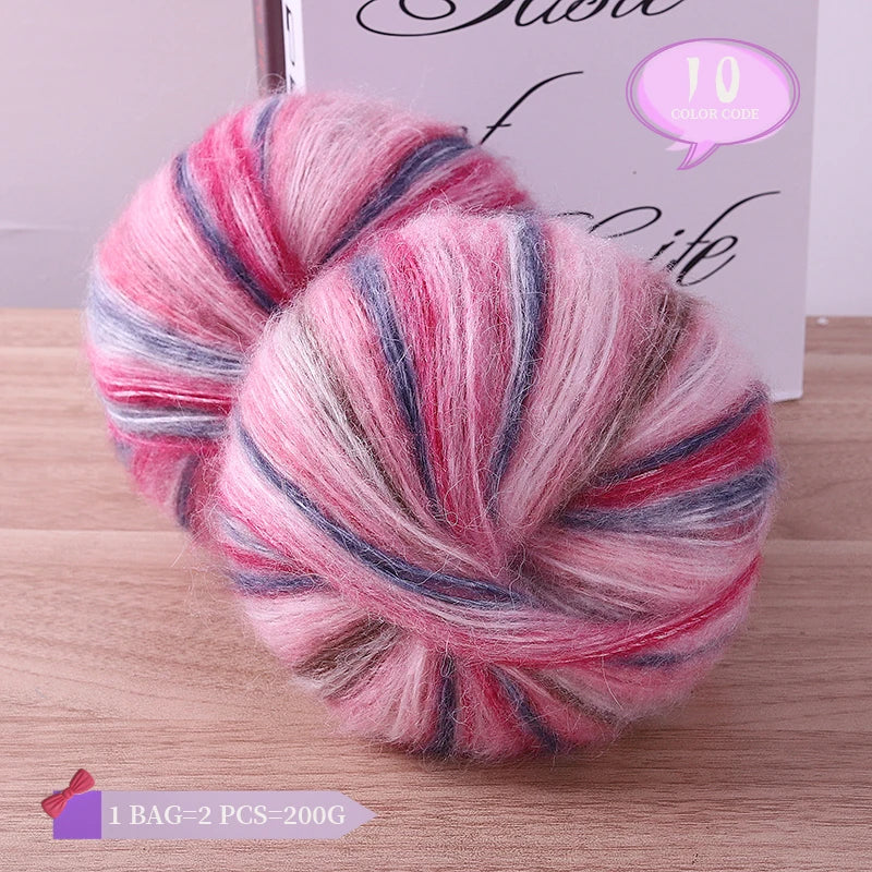 Yarn, Rainbow Gradient for Handmade Coats, Sweaters, Gloves & Shawls