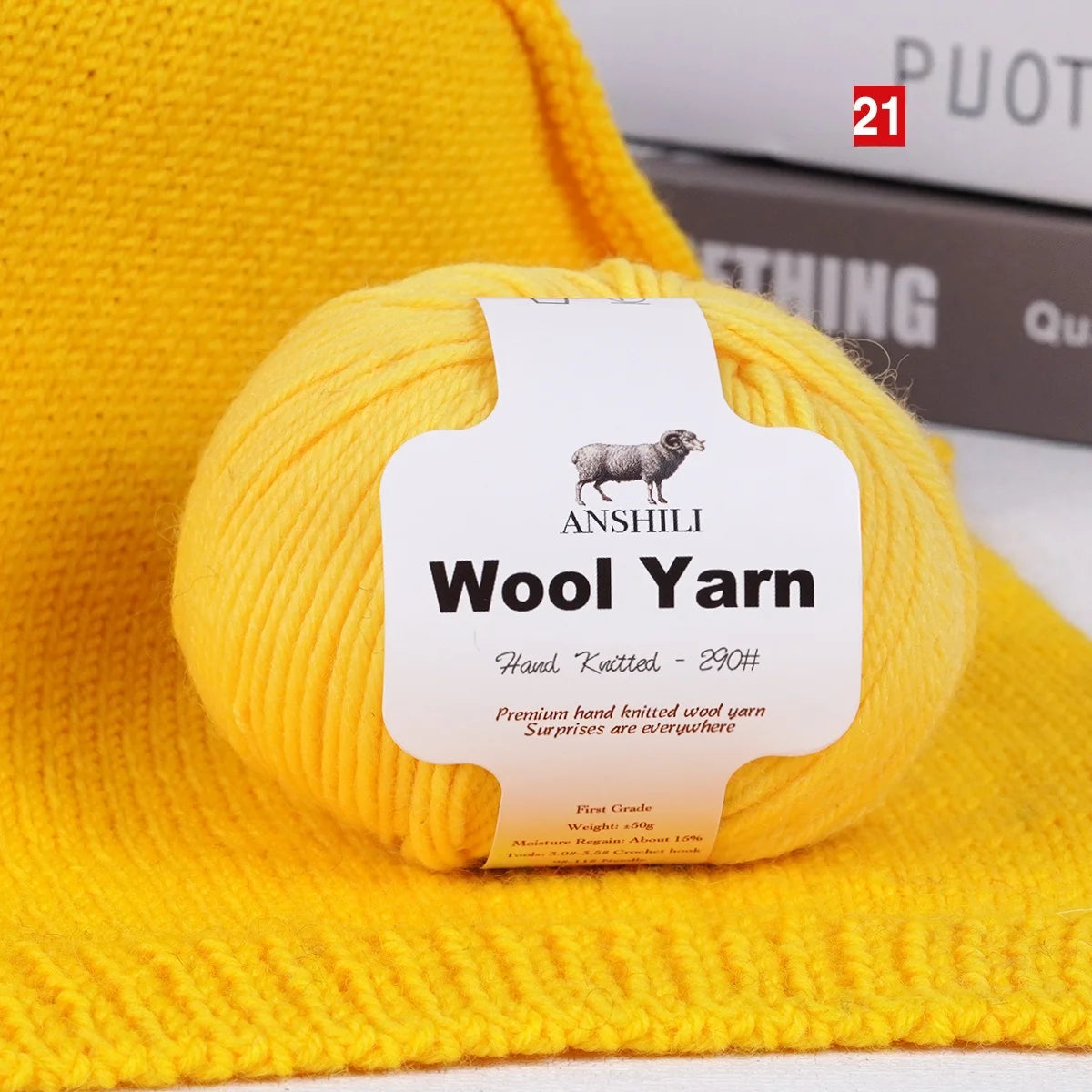 Yarn, Medium-Thick for Sweaters, Scarves, Gloves, Blankets & Cozy Crafts