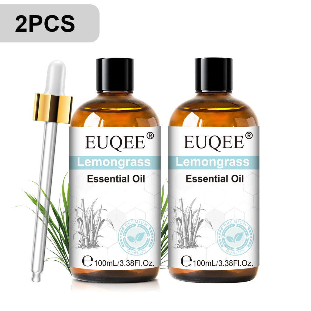 EUQEE 100ml Essential Oil For Aromatherapy,Diffuser,Candle Making Lavender Vanilla Sandalwood Lemongrass Aroma Essential Oil