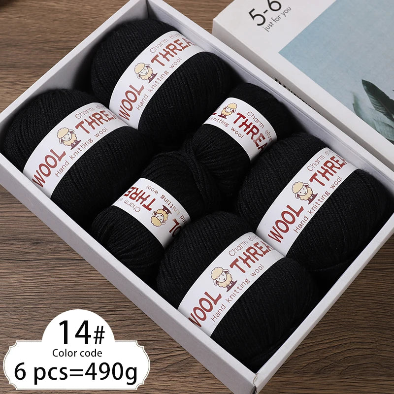 Yarn, Medium-Coarse for Knitting Sweaters, Scarves, Hats & Winter Crafts