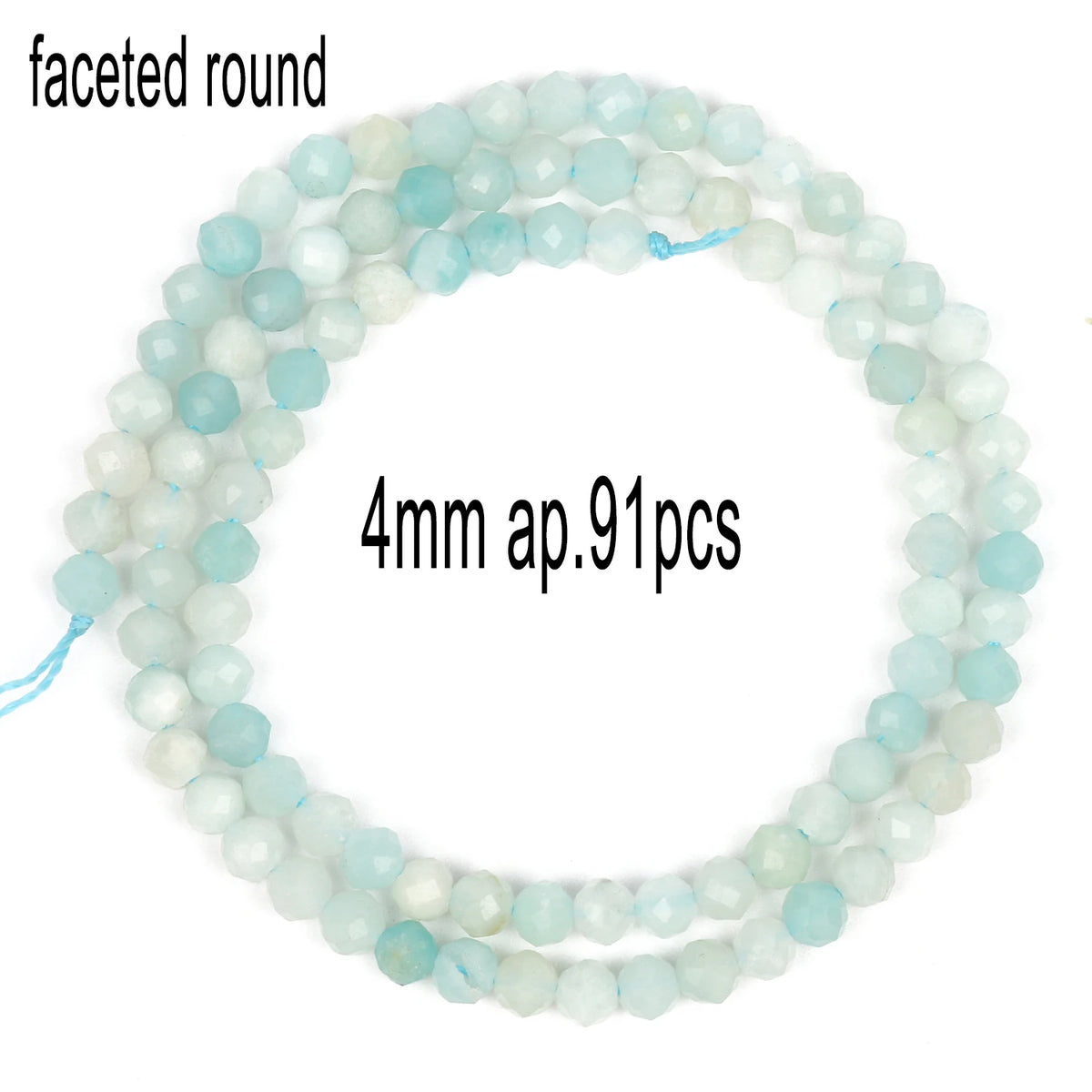 Stone Beads Amazonite-Style Faceted Mixed Shapes for DIY Jewelry Making