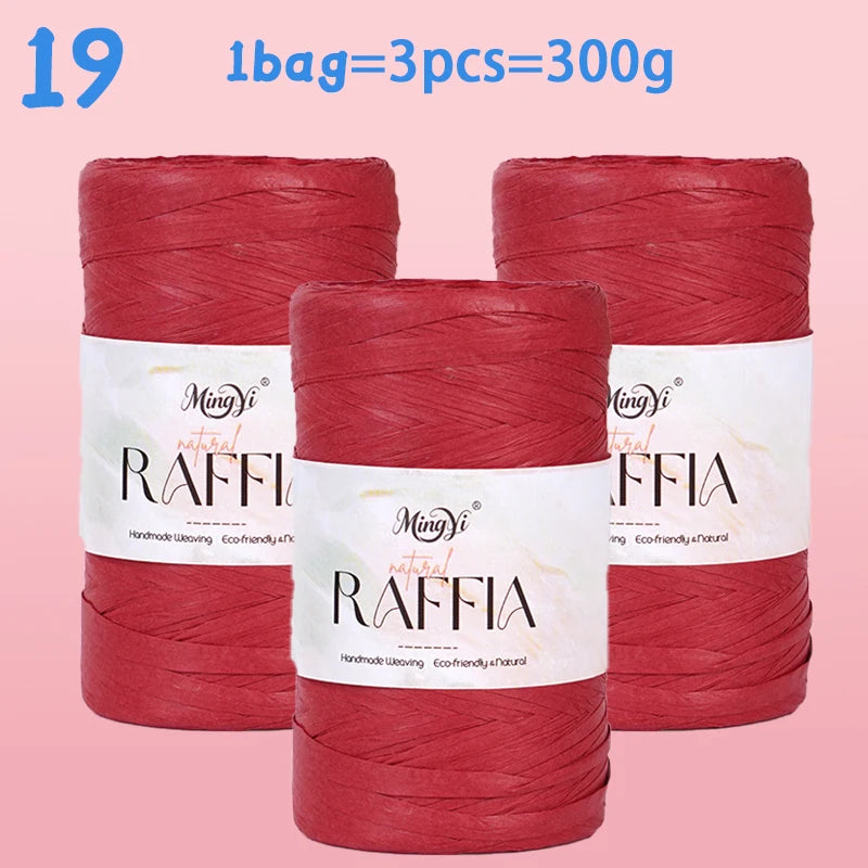 Yarn, Raffia-Style for Handmade Hats, Bags, Floor Mats & Storage Crafts