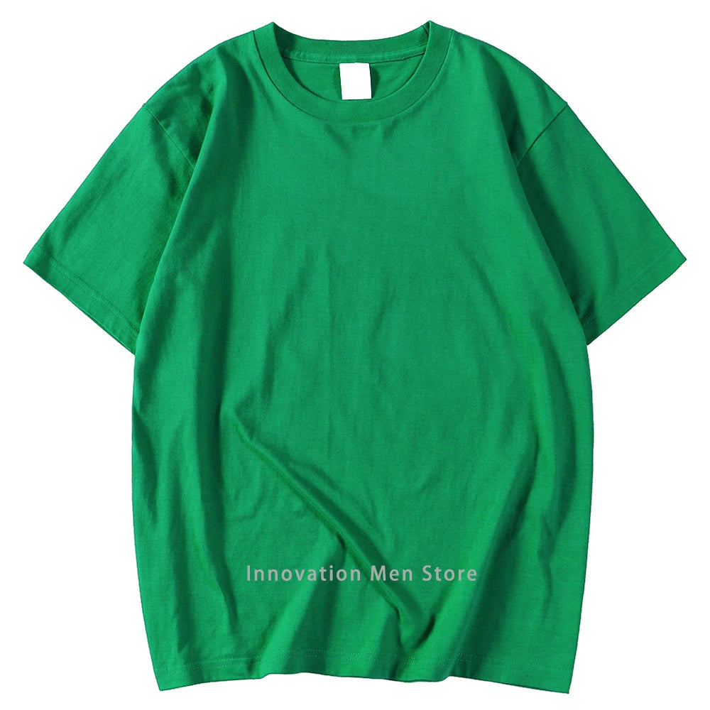 T-Shirt Unisex Cotton Solid Color Oversized Basic Tee 14 Vibrant Colors