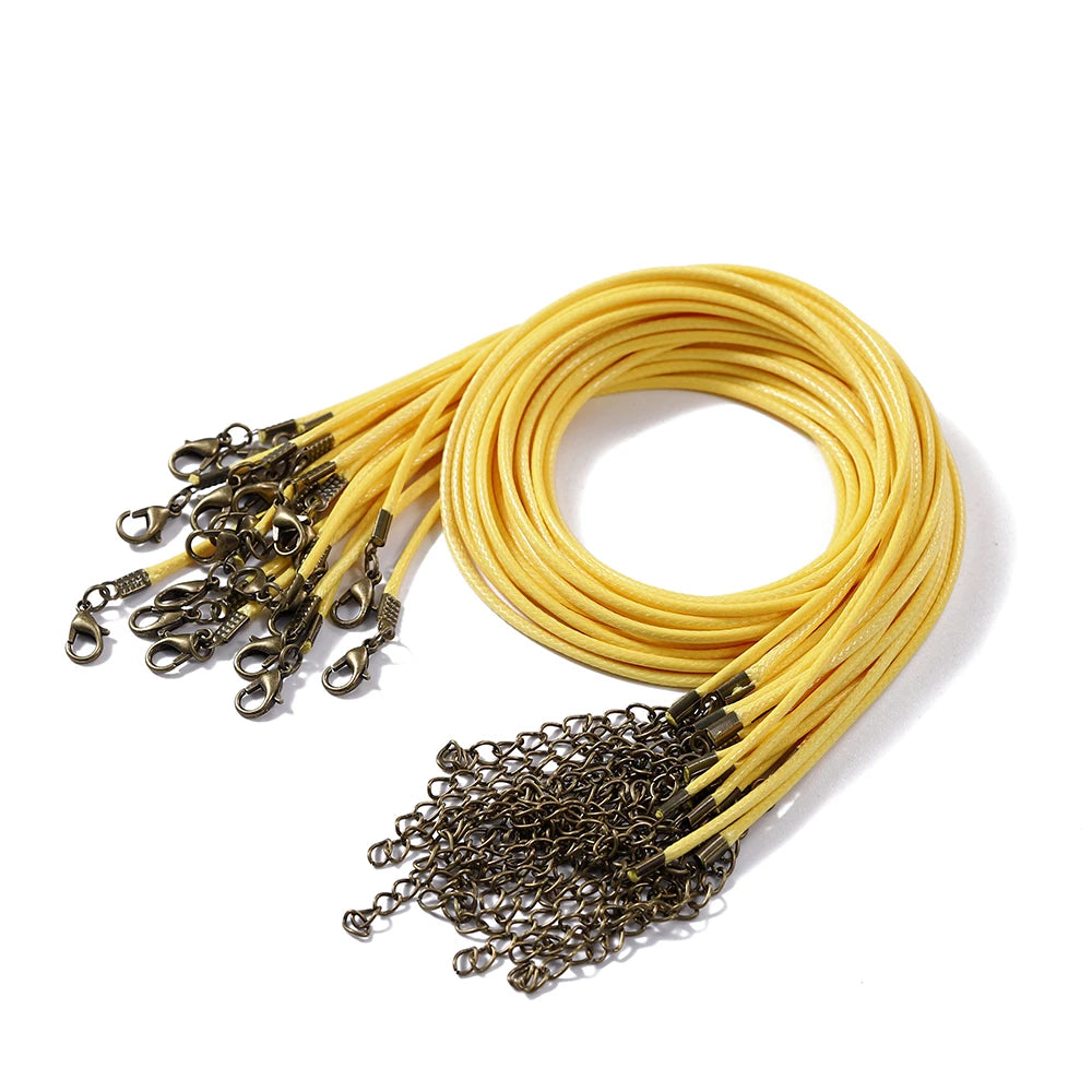 Necklace Cords Braided Leather Adjustable Clasp DIY Jewelry Making
