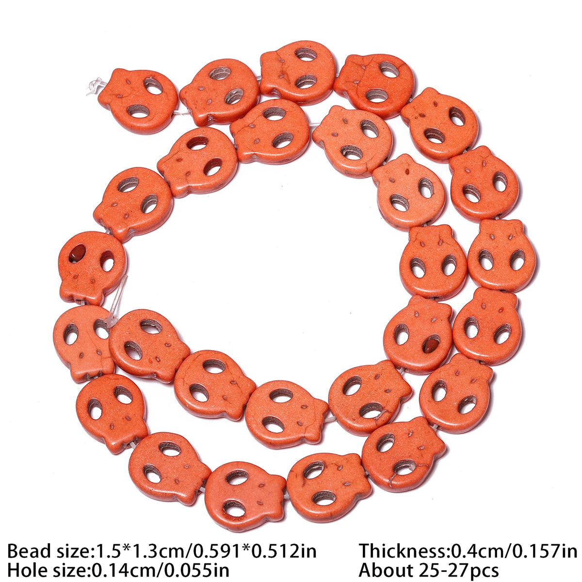 Stone Beads Halloween Pumpkin Skull Howlite Styles for DIY Jewelry Making
