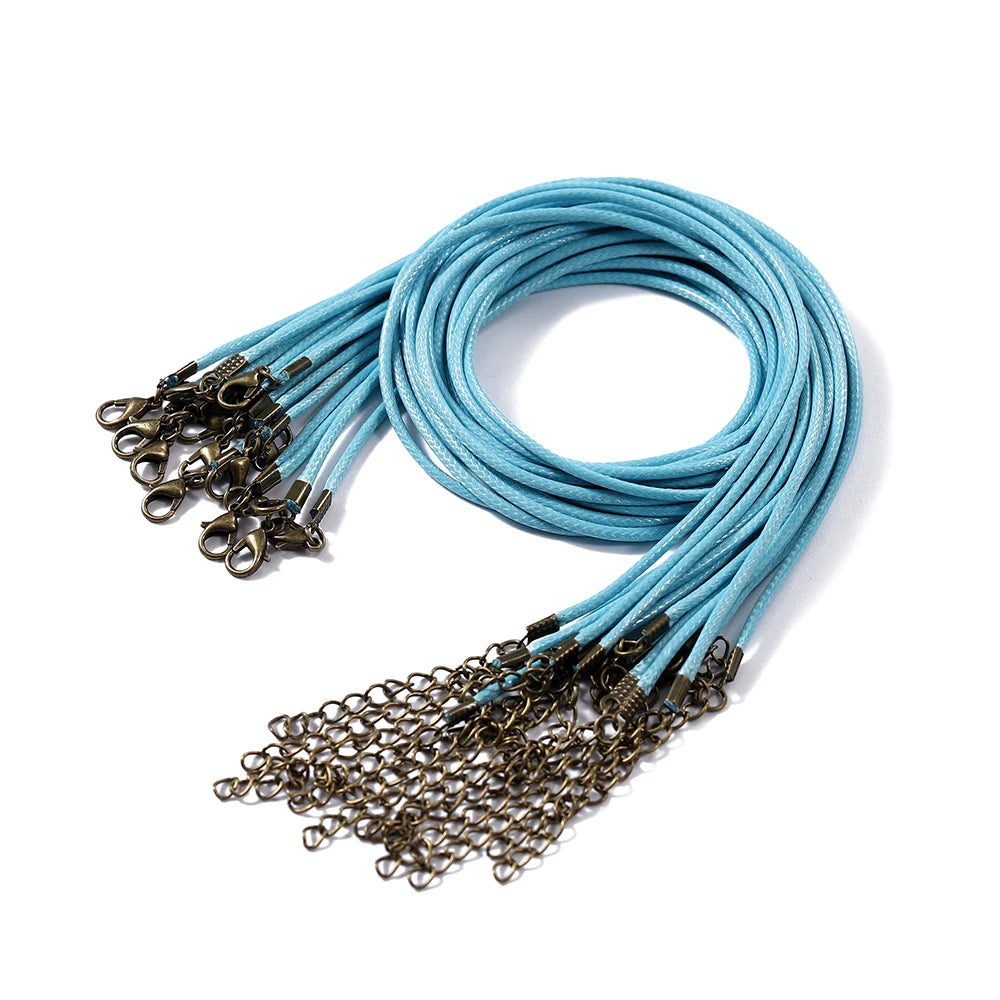 Necklace Cords Braided Leather Adjustable Clasp DIY Jewelry Making