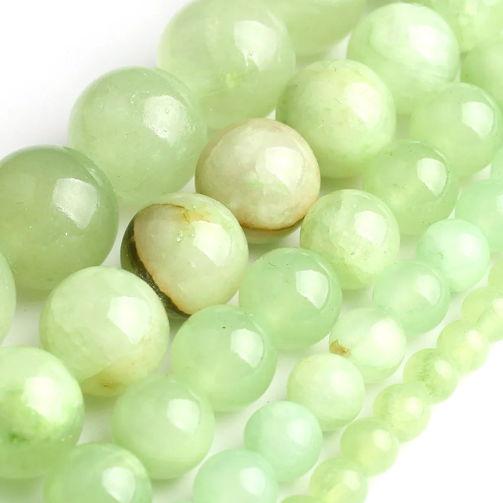 Stone Beads Round Green Agate Jasper Tiger Eye Styles for DIY Jewelry Making