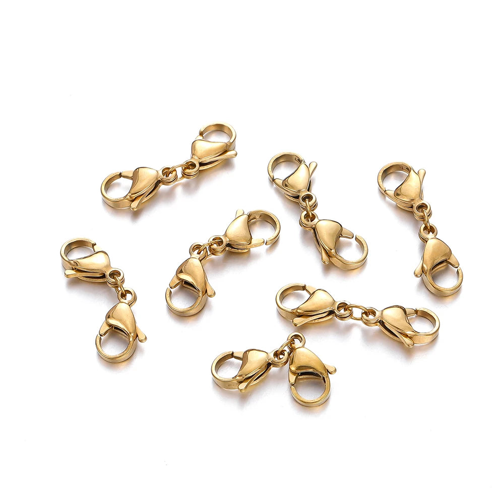 Lobster Clasps Stainless Steel Double Hook Connectors DIY Jewelry Making