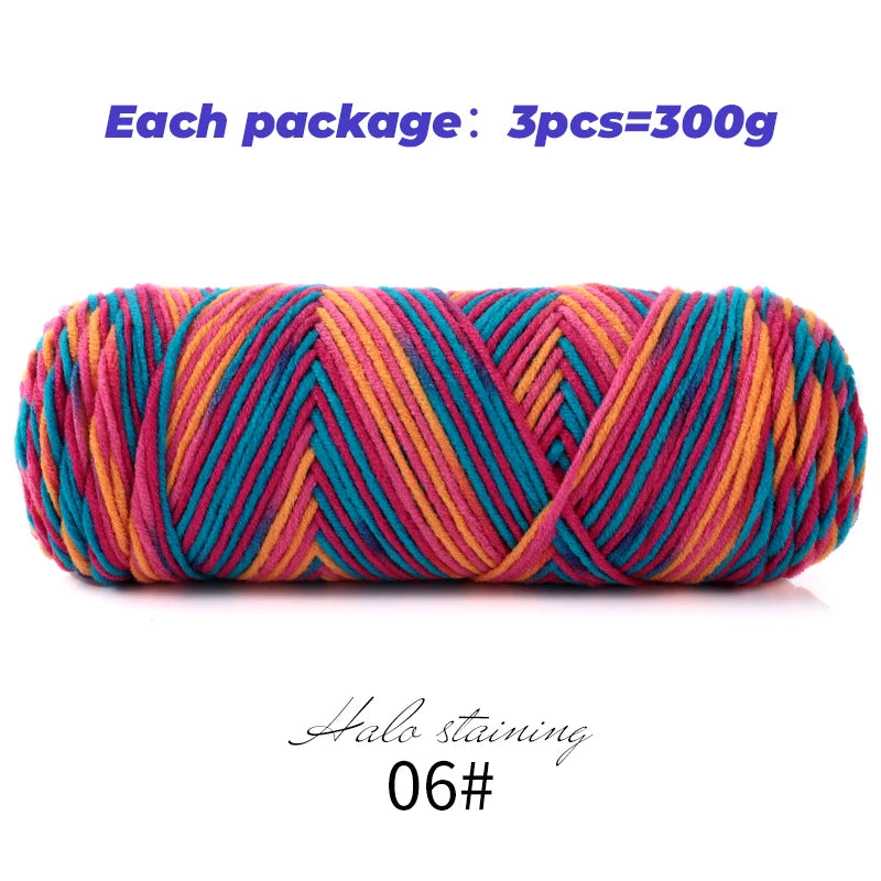 Yarn, Multicolor for Handmade Sweaters, Scarves, Blankets & Crochet Crafts