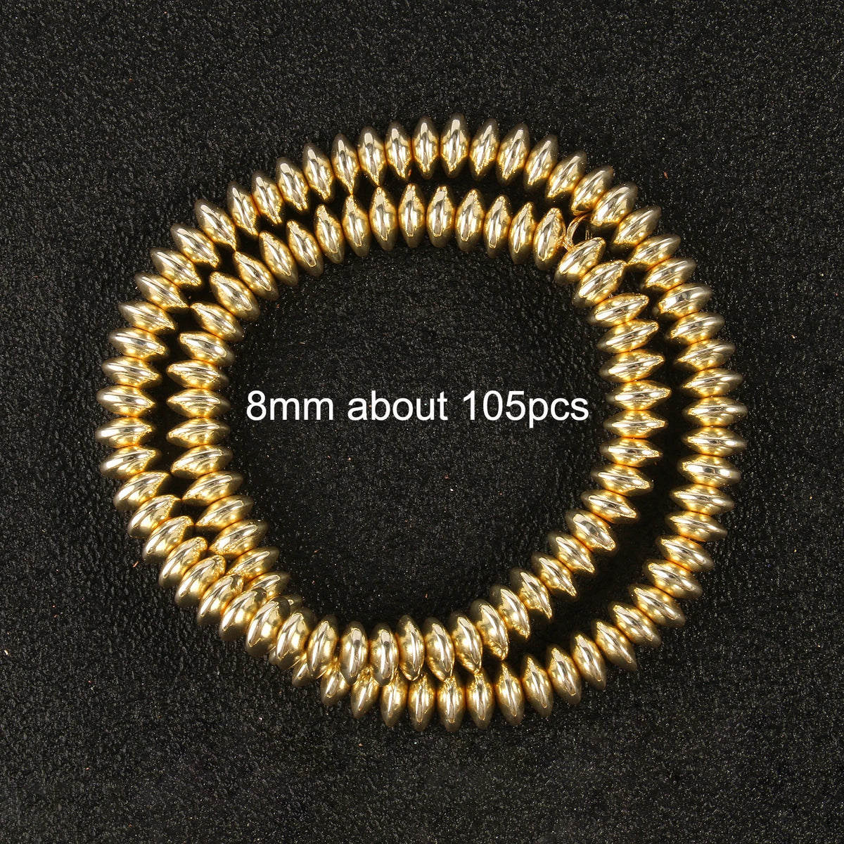Stone Beads Gold-Tone Hematite-Style Mixed Shapes for DIY Jewelry Making