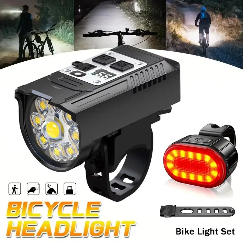 9 LED Bicycle Headlight USB Premium Quality Replacement Accessory