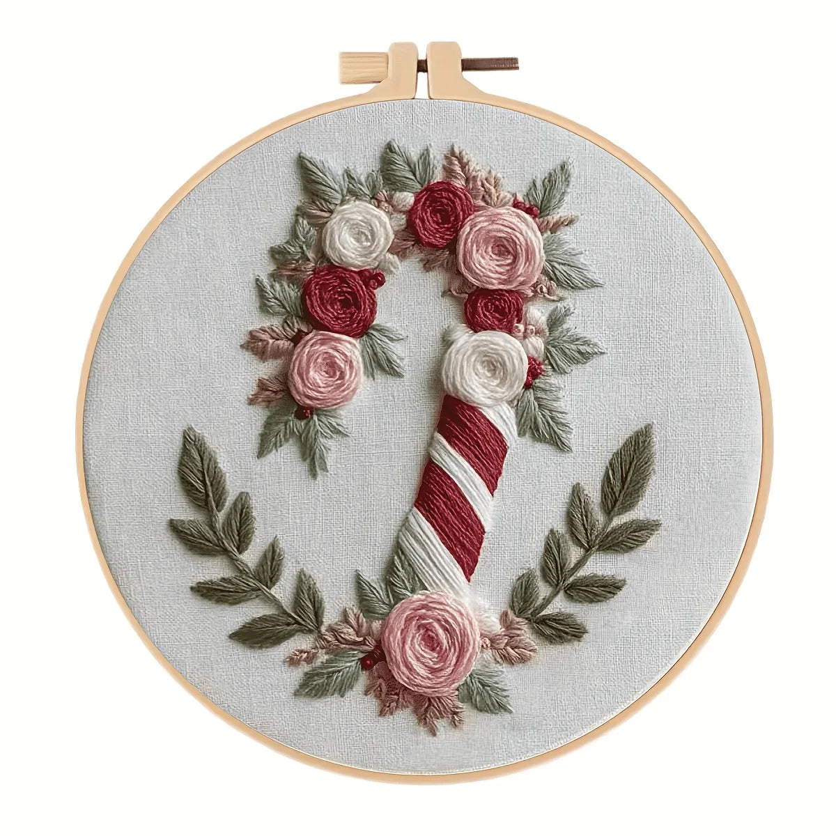 Embroidery Kit Christmas DIY Hoop Art Gnomes Village Ornaments Gift