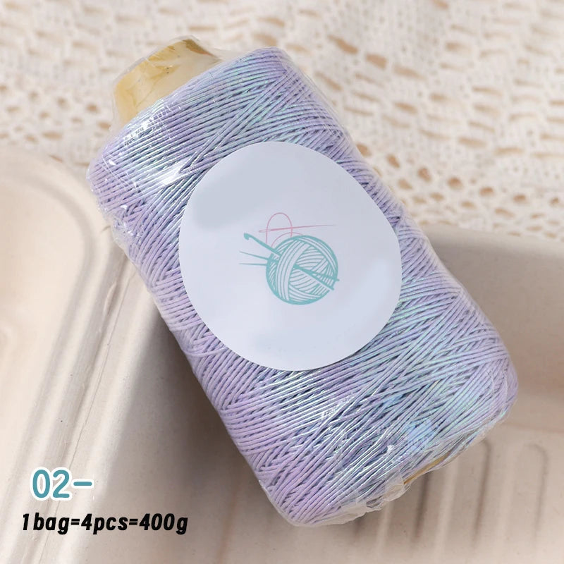 Yarn, Shiny Core-Spun for Bags, Storage Baskets, Slippers & Craft Projects