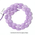 Stone Beads Rice Green Jade-Style Amazonite Apatite Oval Charm Spacer
