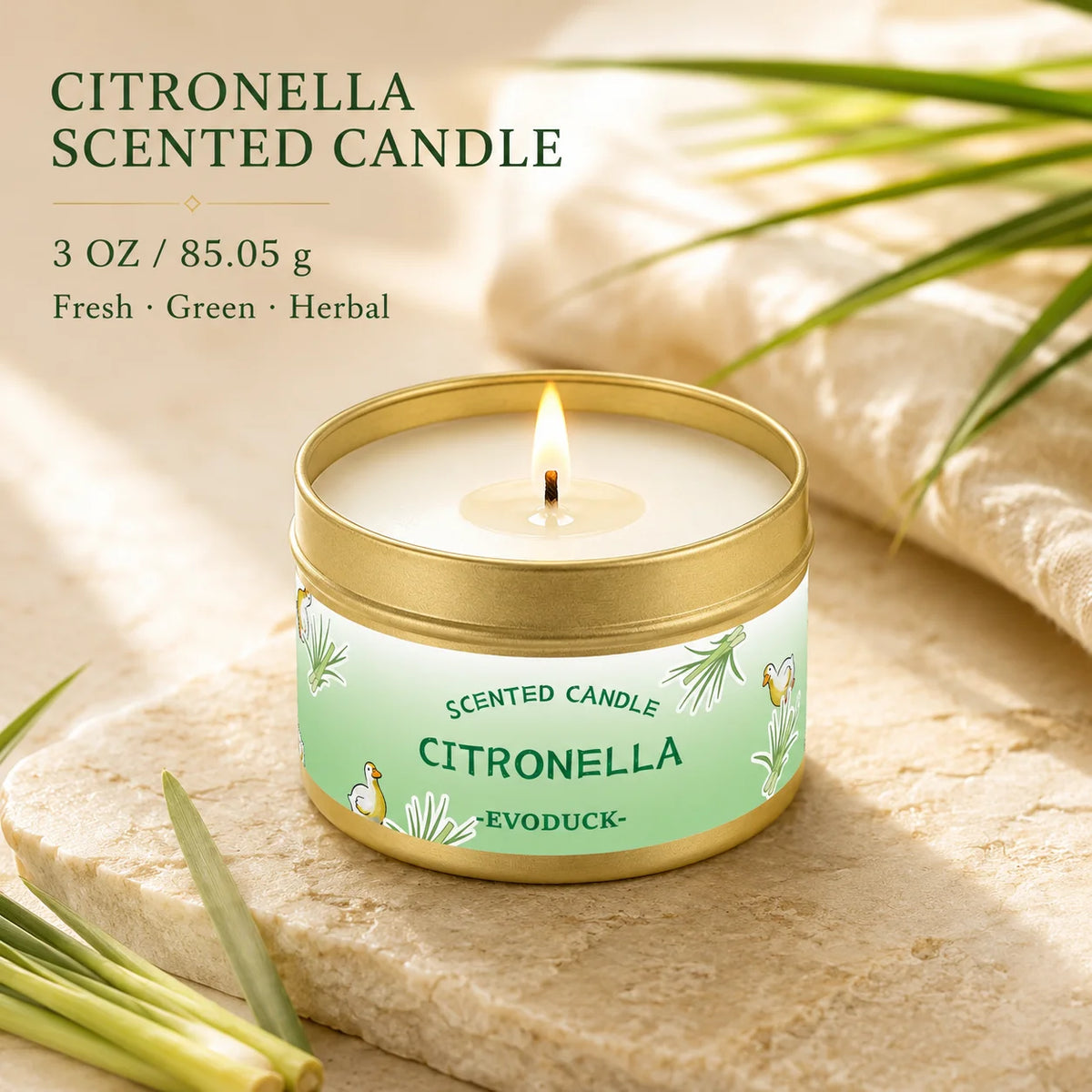 Citronella Candle Outdoor, Lemongrass Scented Candle for Patio Garden Backyard Camping Summer BBQ Party Long Lasting Home Decor