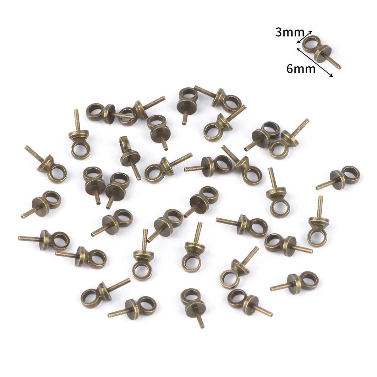 Earring Components Gold Silver Color Basic Pins Stoppers DIY Jewelry Making