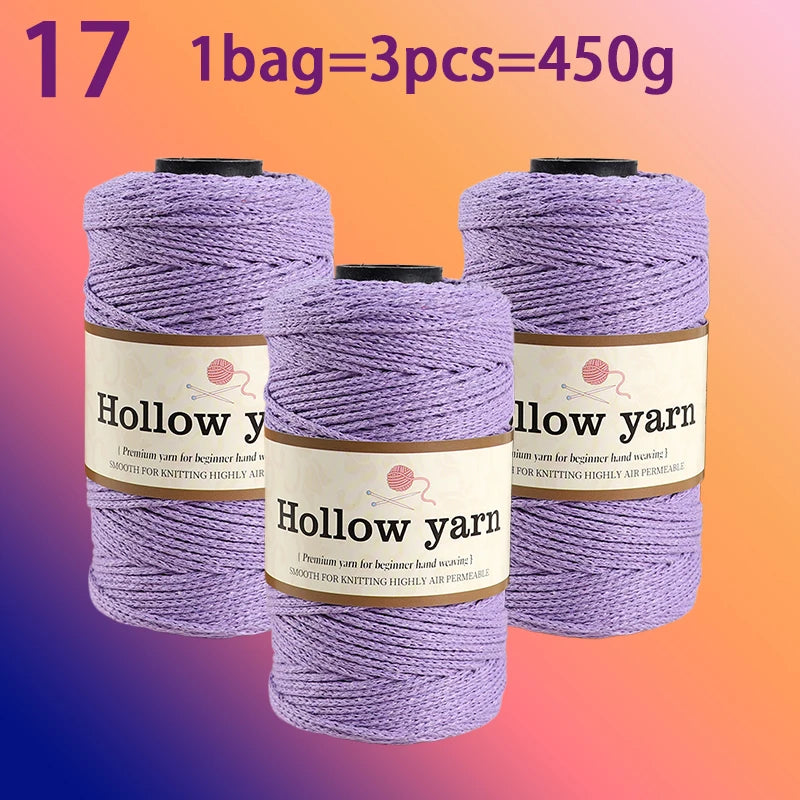 Yarn, Hollow Cord for Bags, Storage Baskets, Floor Mats & Hanging Crafts