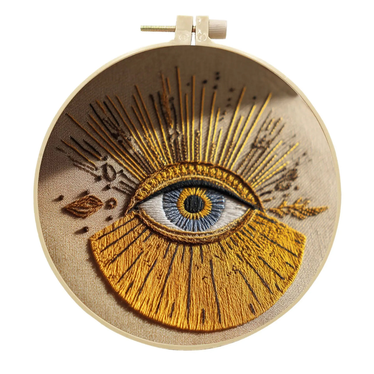 Embroidery Kit, Eye Design with Threads & Needles for Beginner Needlework