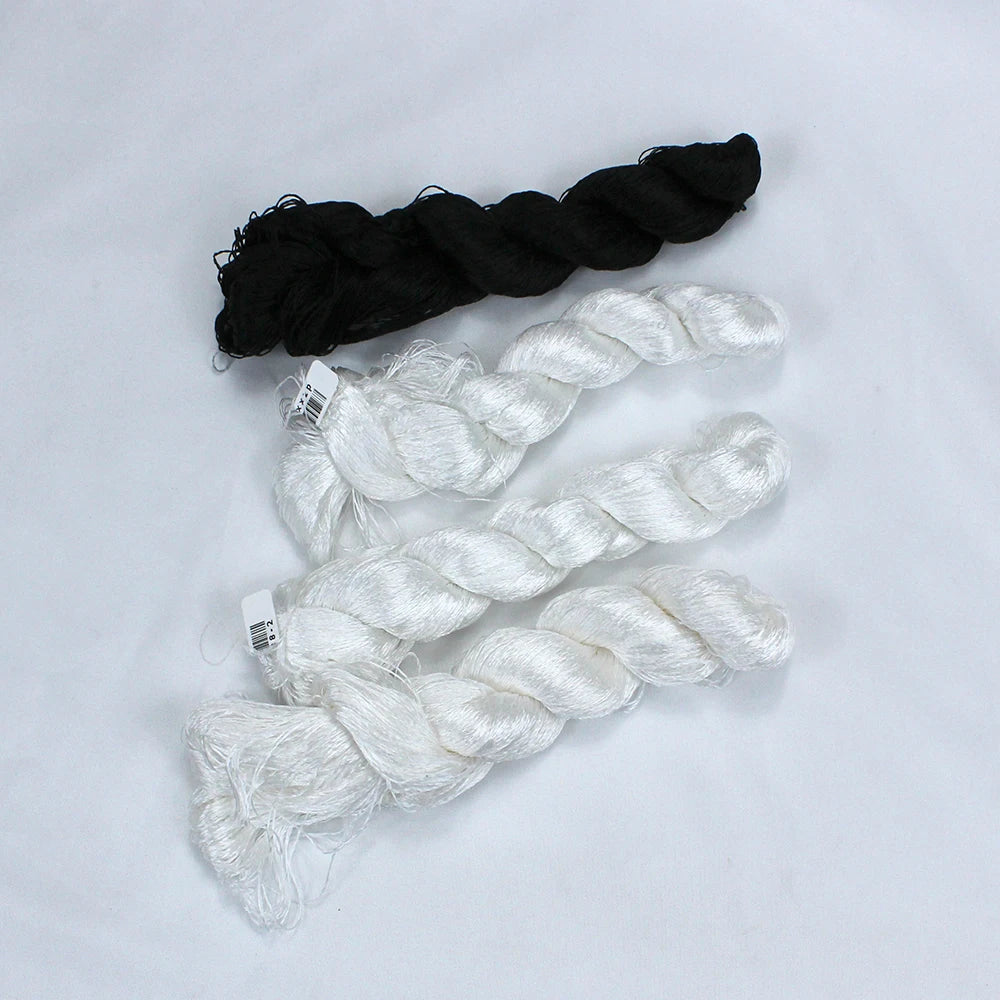 Embroidery Thread, Black & White Options for Needlework & Cross-Stitch