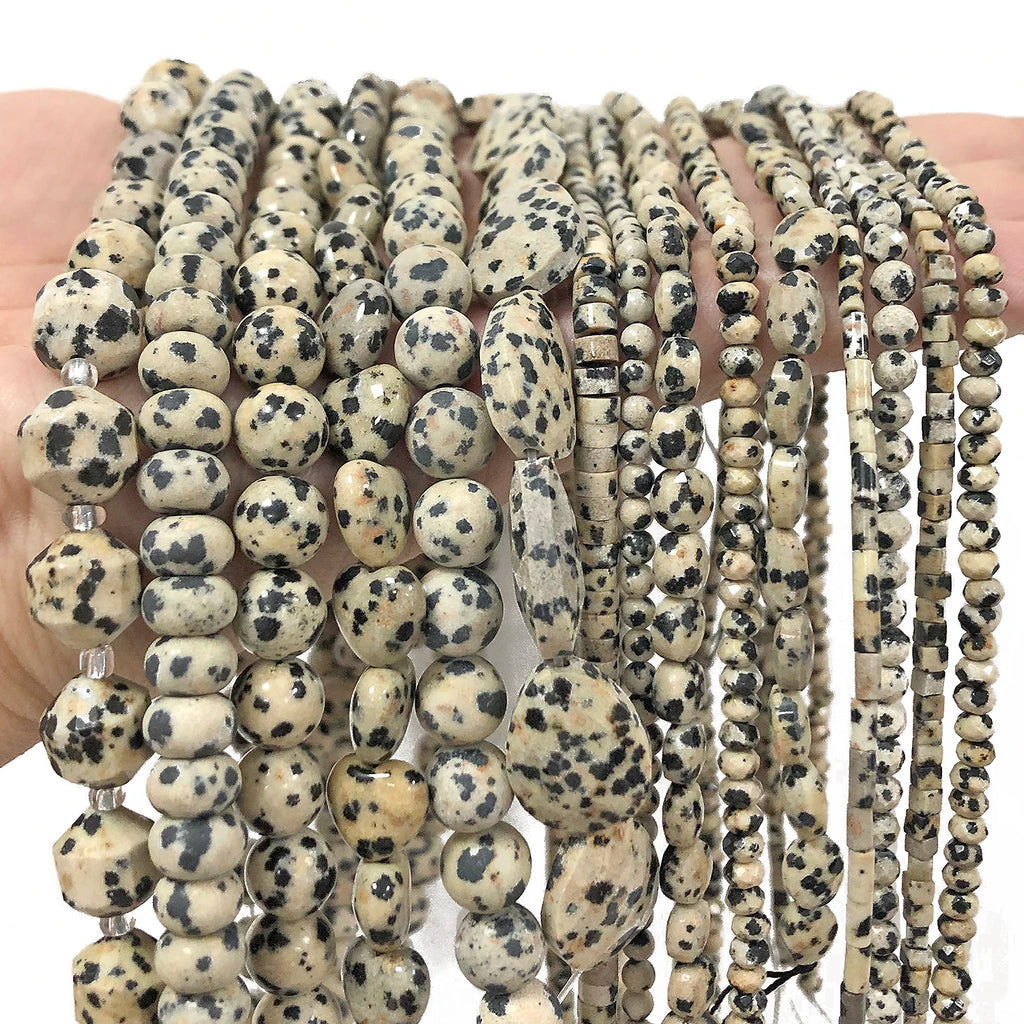 Stone Beads Spot Jasper-Style Round Heart Faceted Shape Spacer Bracelet Supplies