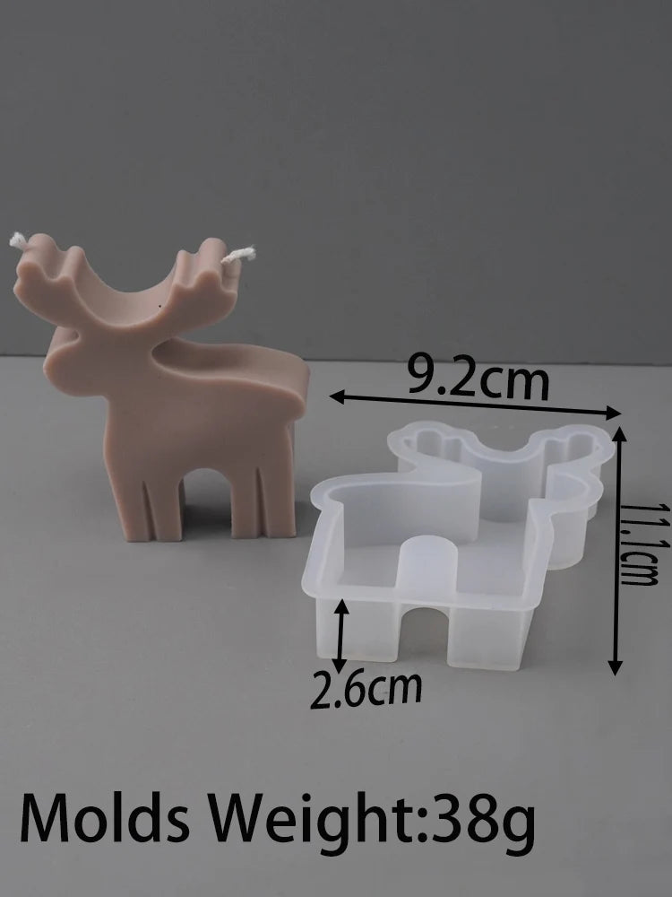 Christmas Tree Snowflake Silicone Candle Mold DIY Xmas Ornaments Making Soap Plaster Resin Casting Molds Home Decor Craft Gifts