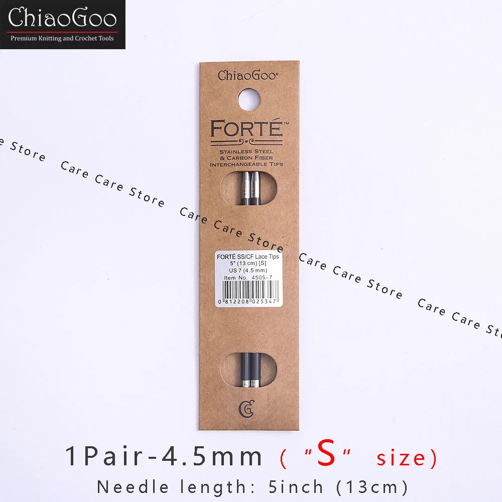Knitting Needle Tips, ChiaoGoo FORTE for Interchangeable Needlecraft Tools