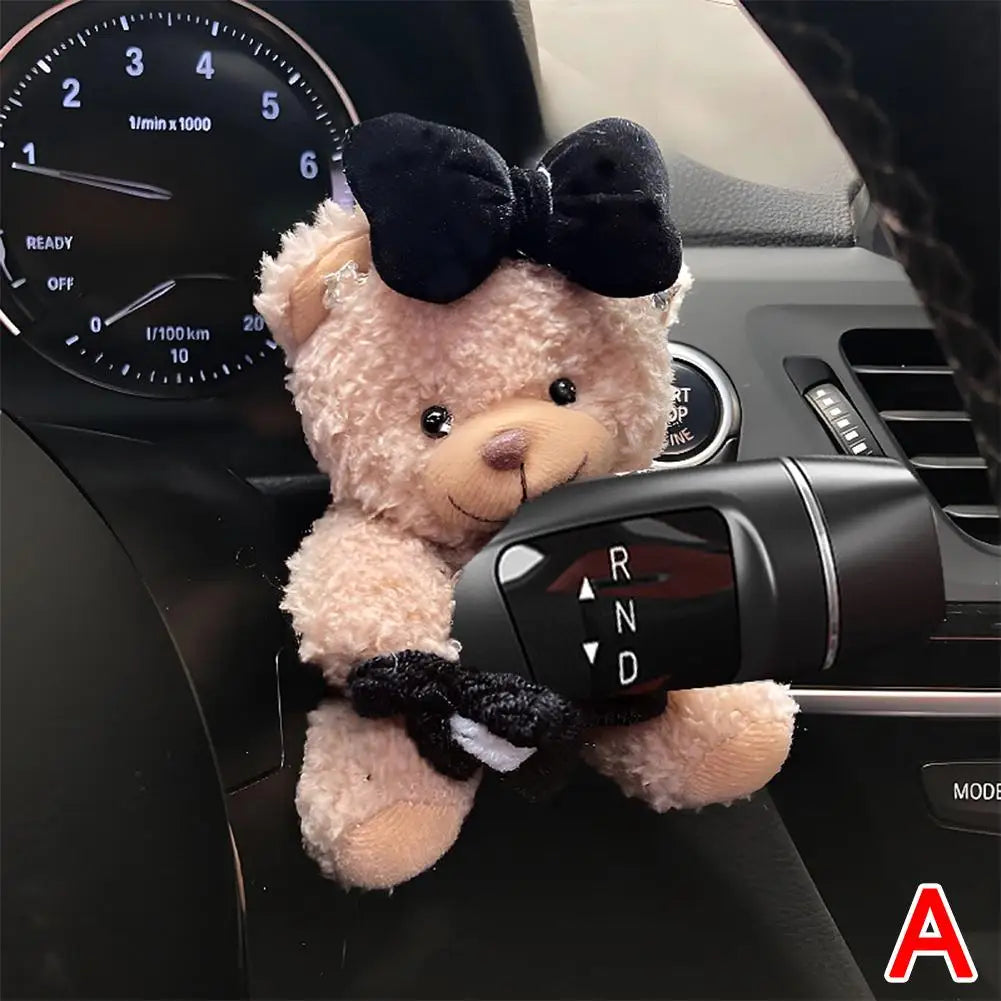 Cute Bear Car Gear Shift Car Dashboard Ornament Decoration