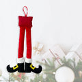 Christmas Elf Santa Claus Feet Car Door Hanging Christmas Tree Hanging Decoration Home Decoration New Year Gift 2024