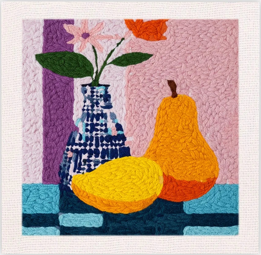 Punch Needle Kit, SDOYUNO Flower Designs with Frame for Handmade Yarn Art